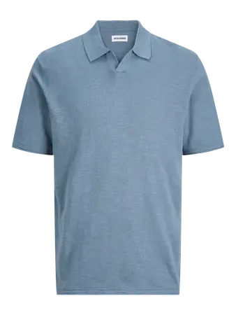Jack&amp;Jones knit polo blue Mirage
