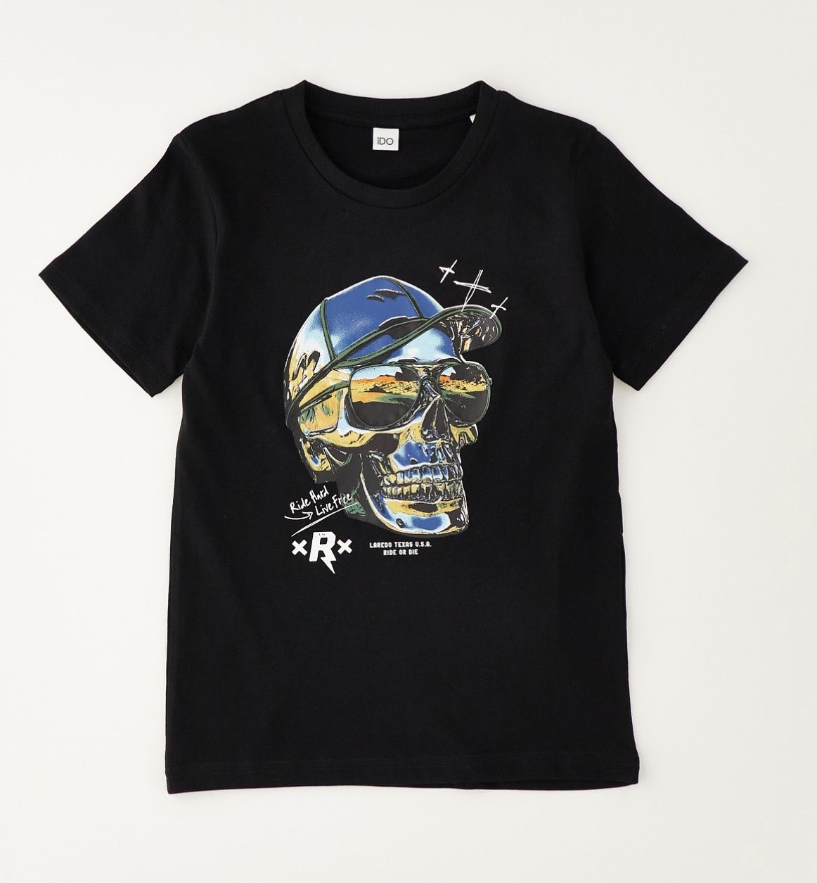 iDo T-shirt skull zwart
