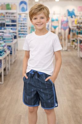 Lyle&amp;Scott zwemshort dark navy overprinted