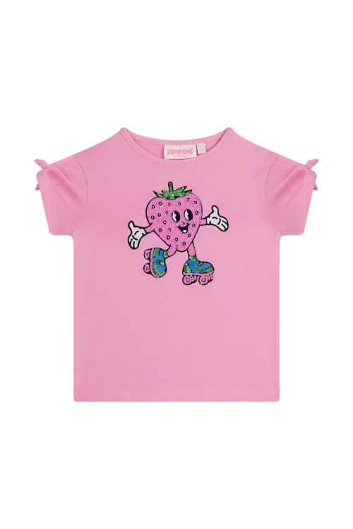 Someone T-shirt Oona aardbei pink