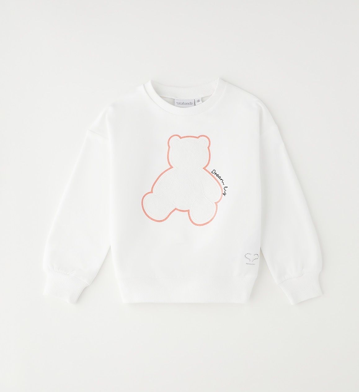 Sarabanda sweater beer wit met roze