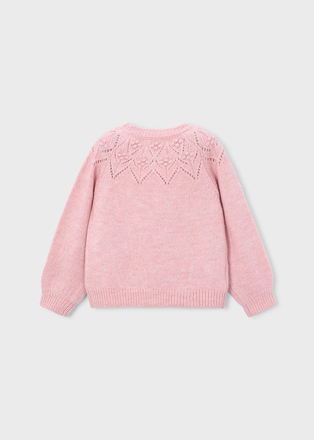 Mayoral openwerk detail sweater knit roze