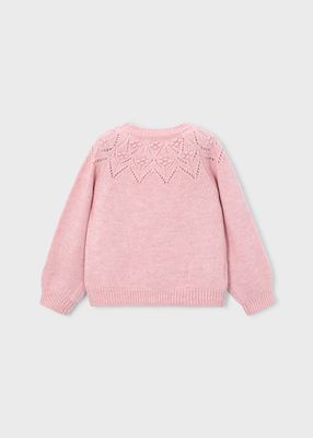 Mayoral openwerk detail sweater knit roze