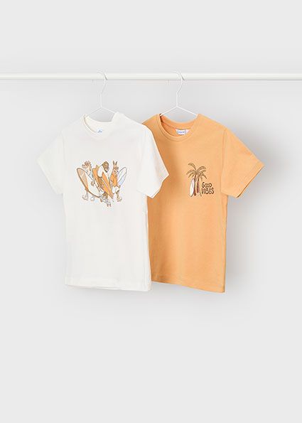 Mayoral 2 T-Shirts set peach