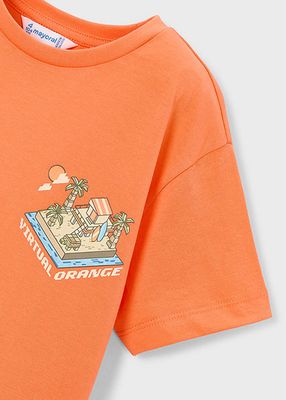 Mayoral t-shirt Backprint orange