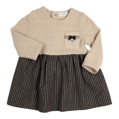 Gymp Dress Dion Black - Beige
