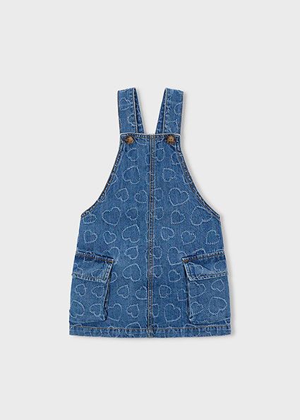 Mayoral denim overall skirt hearts