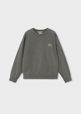 Boston fluoscent print sweatshirt