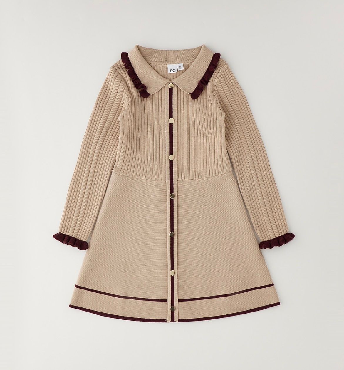 iDo kleedje beige/bodeaux