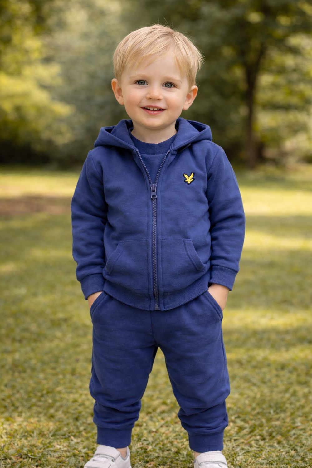 Lyle&amp;Scott set joggingpak met hoodie golf dark cornflower