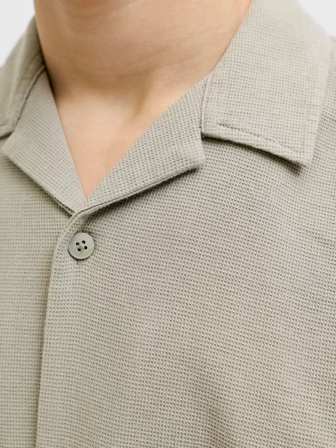 Jack&amp;Jones waffle hemd Vetiver