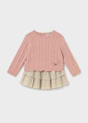 Mayoral skirt set roze/goud