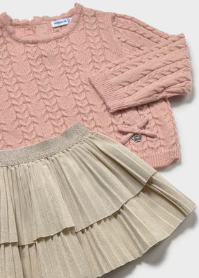 Mayoral skirt set roze/goud