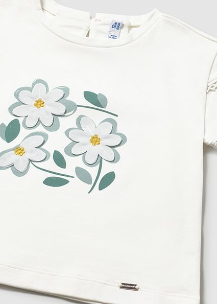 Mayoral t shirt bloemen groen
