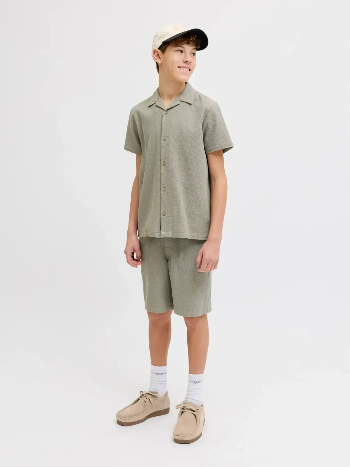 Jack&amp;Jones waffle short Vetiver