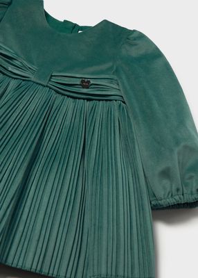 Mayoral velvet dress green
