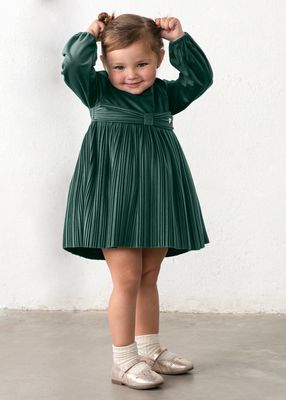Mayoral velvet dress green