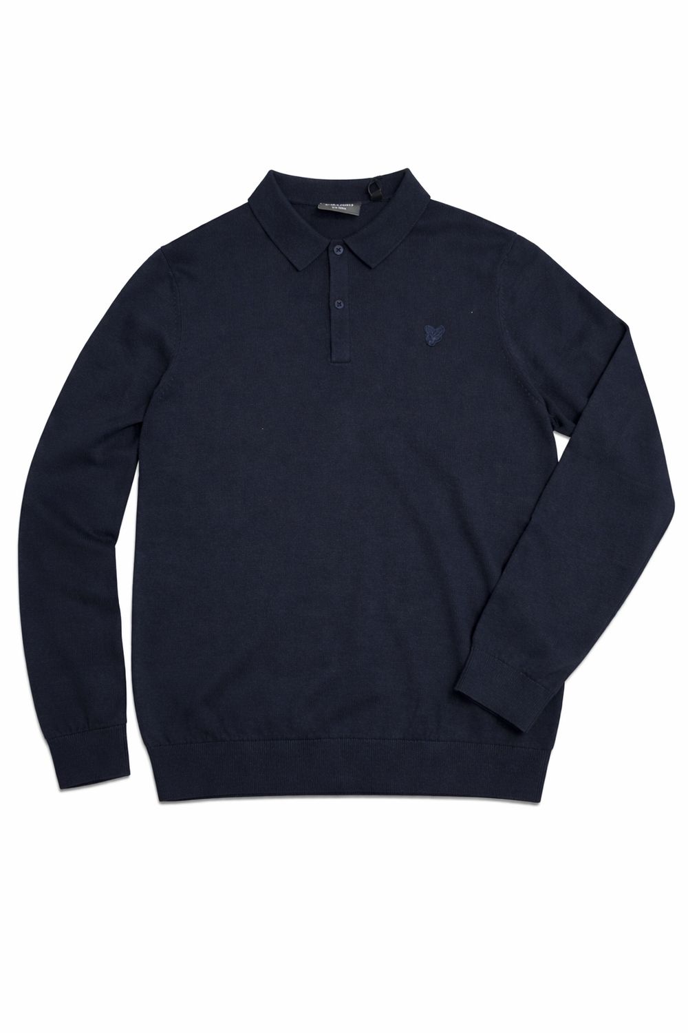 Lyle&amp;Scott knitted polo shirt dark Navy