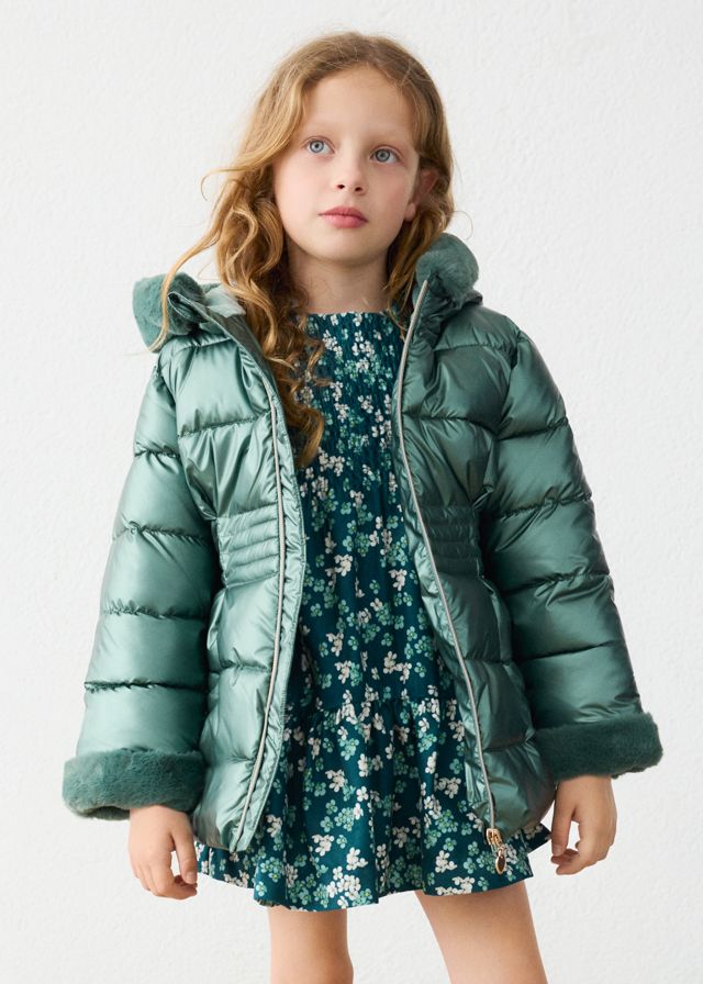 Mayoral metallic puffer jacket bayleaf
