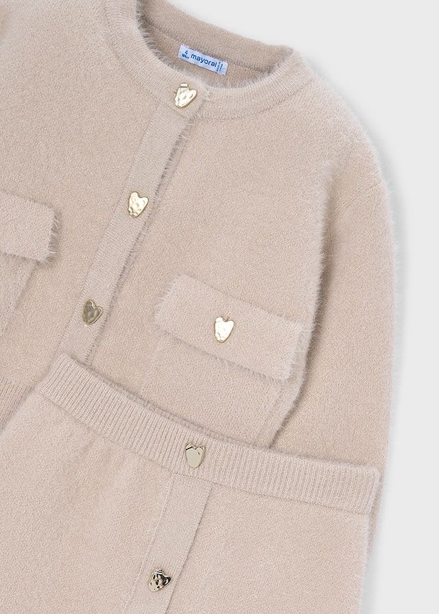 Mayoral tricot skirt set Beige