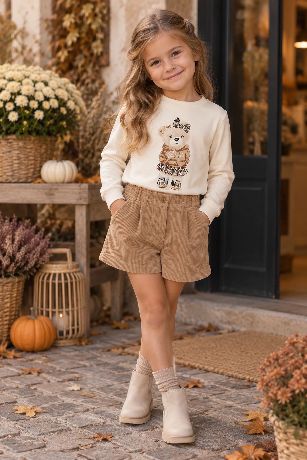 Sarabanda floeren short bruin