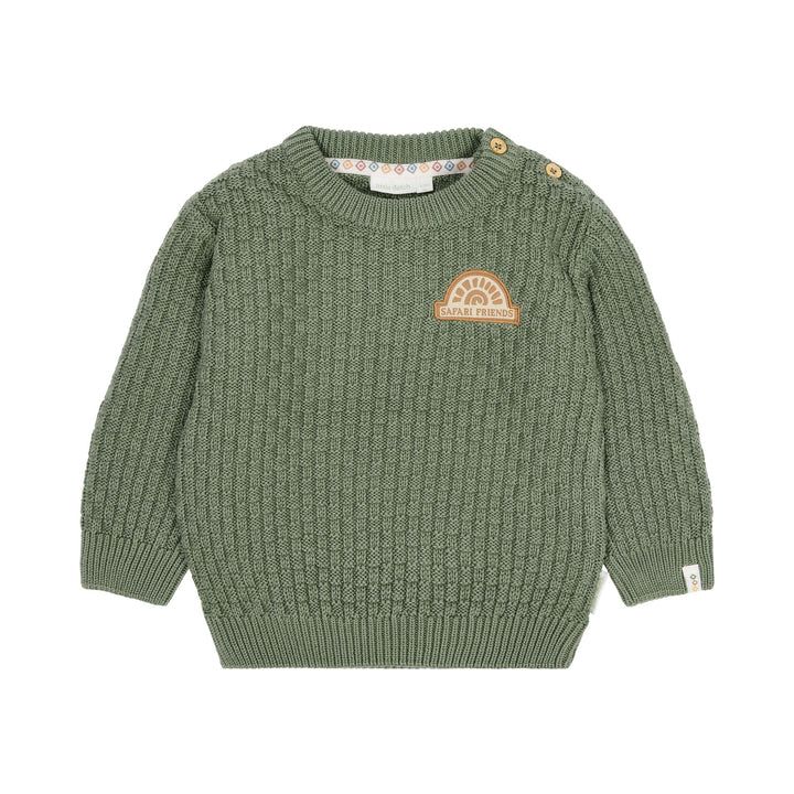 Little Dutch Gebreide Trui Groen met Patch