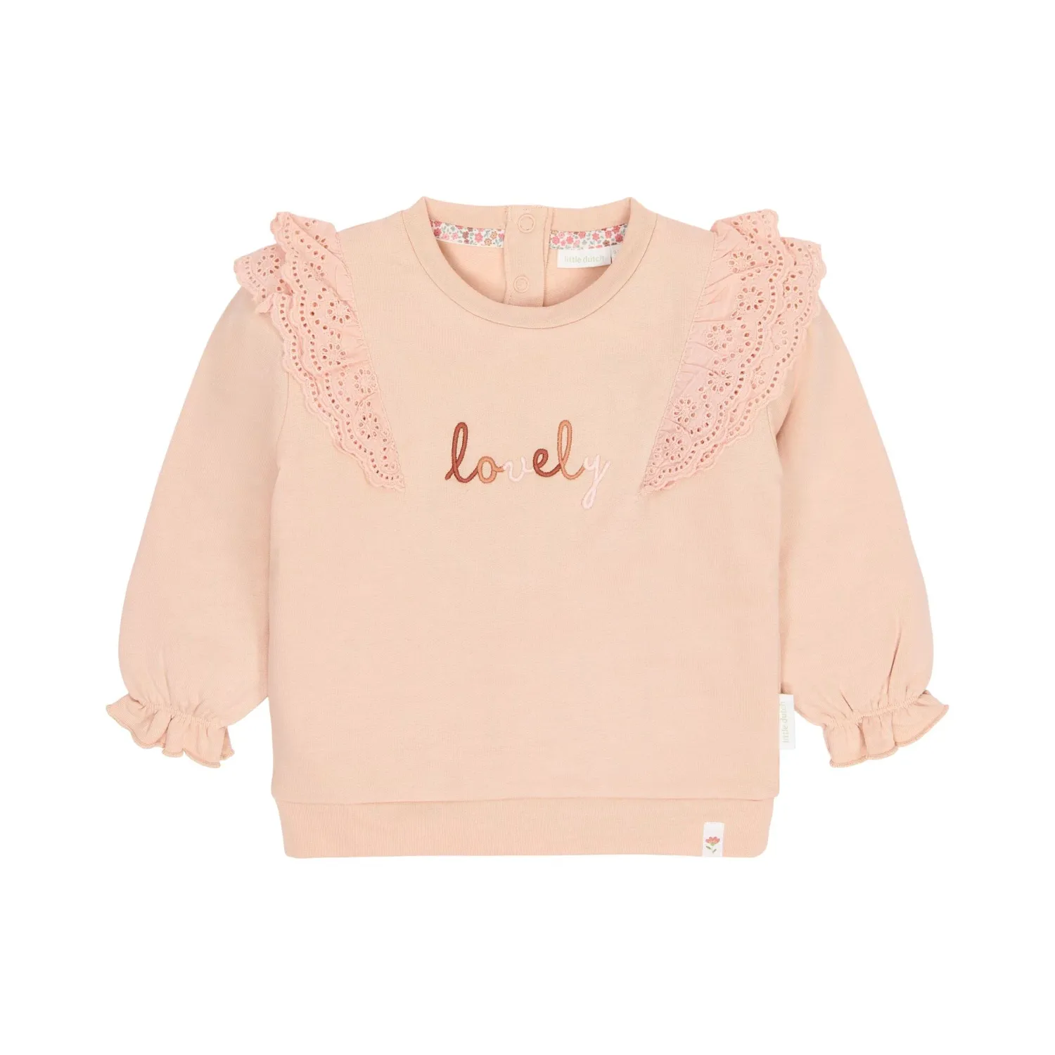 Little Dutch Trui Roze met Roesjes