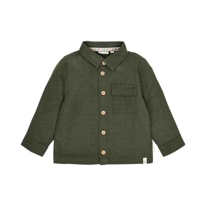 Little Dutch Overshirt Groen met Safari Borduursel