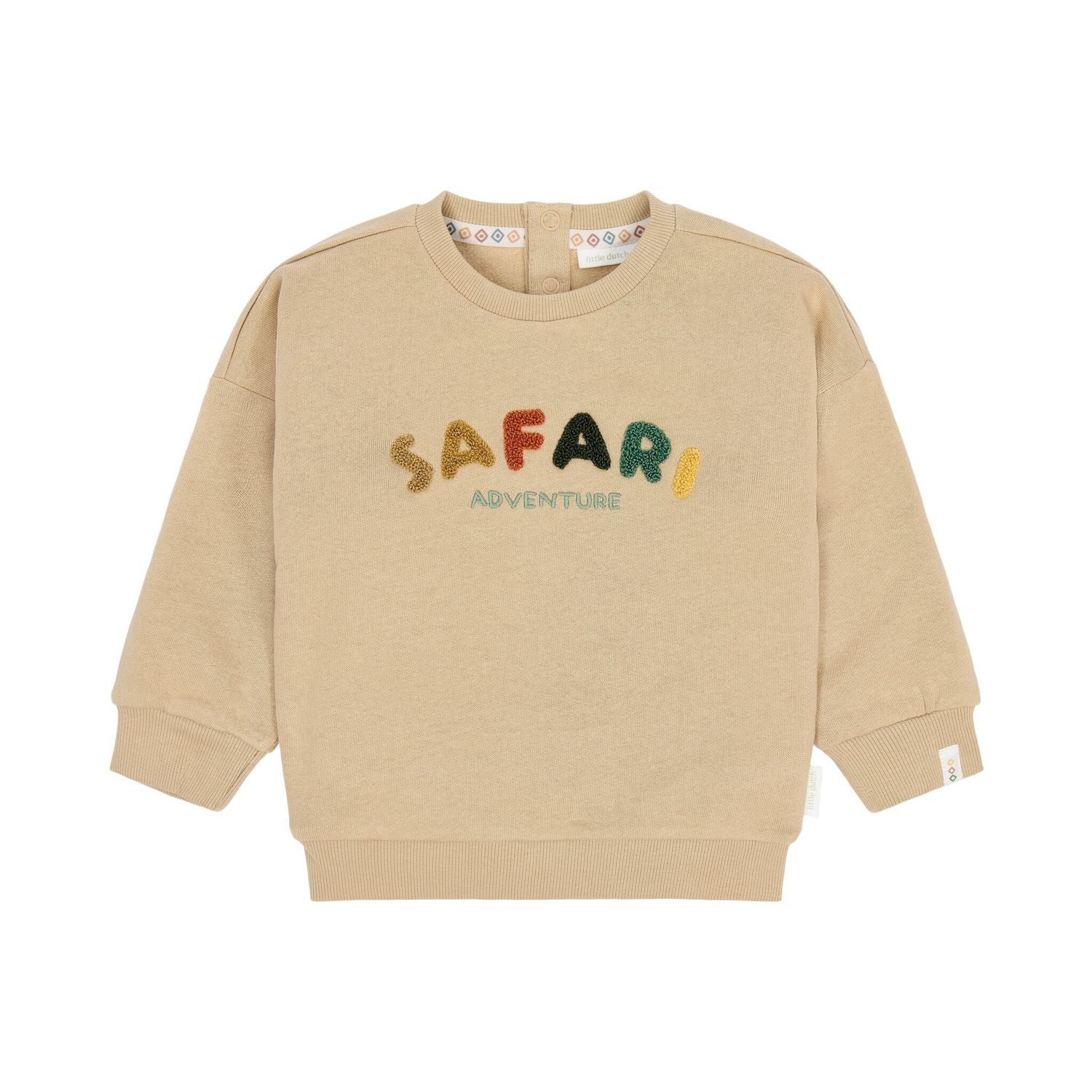 Little Dutch Sweater Zand Safari opdruk