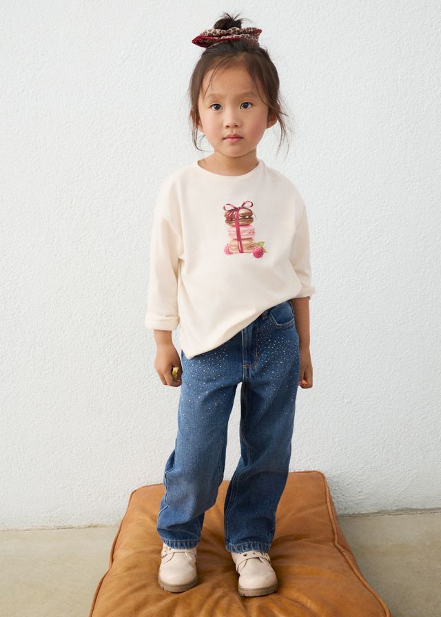 Mayoral denim pants printed