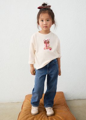 Mayoral denim pants printed