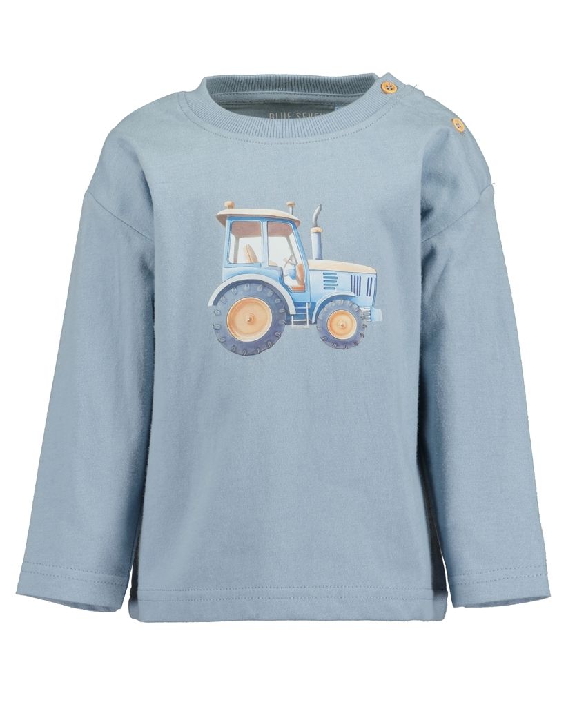 Blue Seven longssleeve licht blauw met traktor