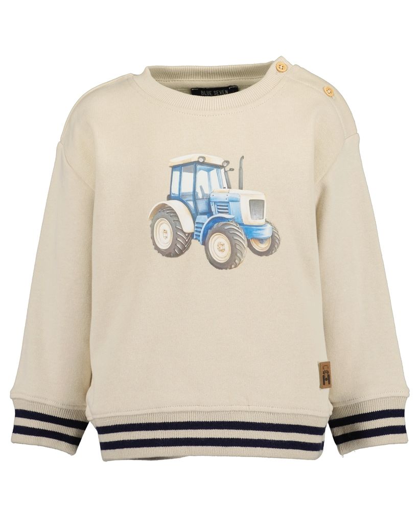 Blue Seven sweater beige met traktor