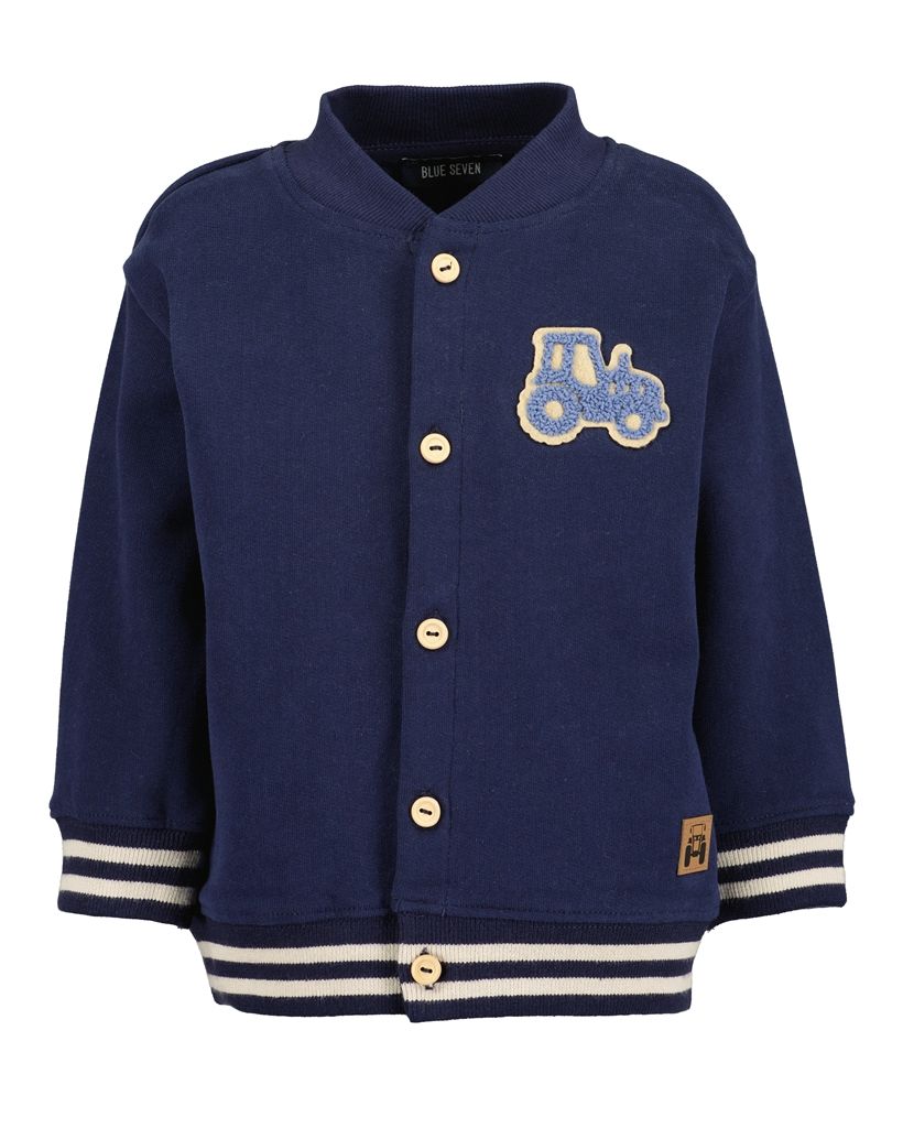 Blue Seven vest donkerblauw met traktor