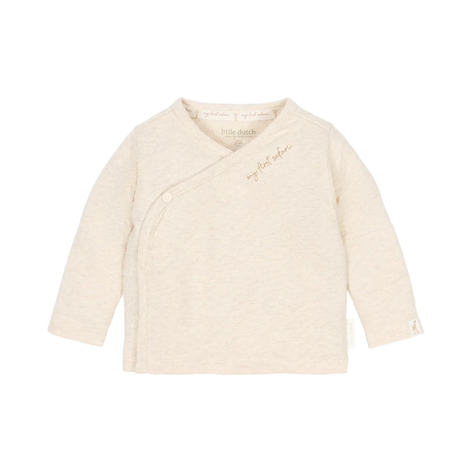 Little Dutch safari friends Overslag Shirt lange mouwen Beige