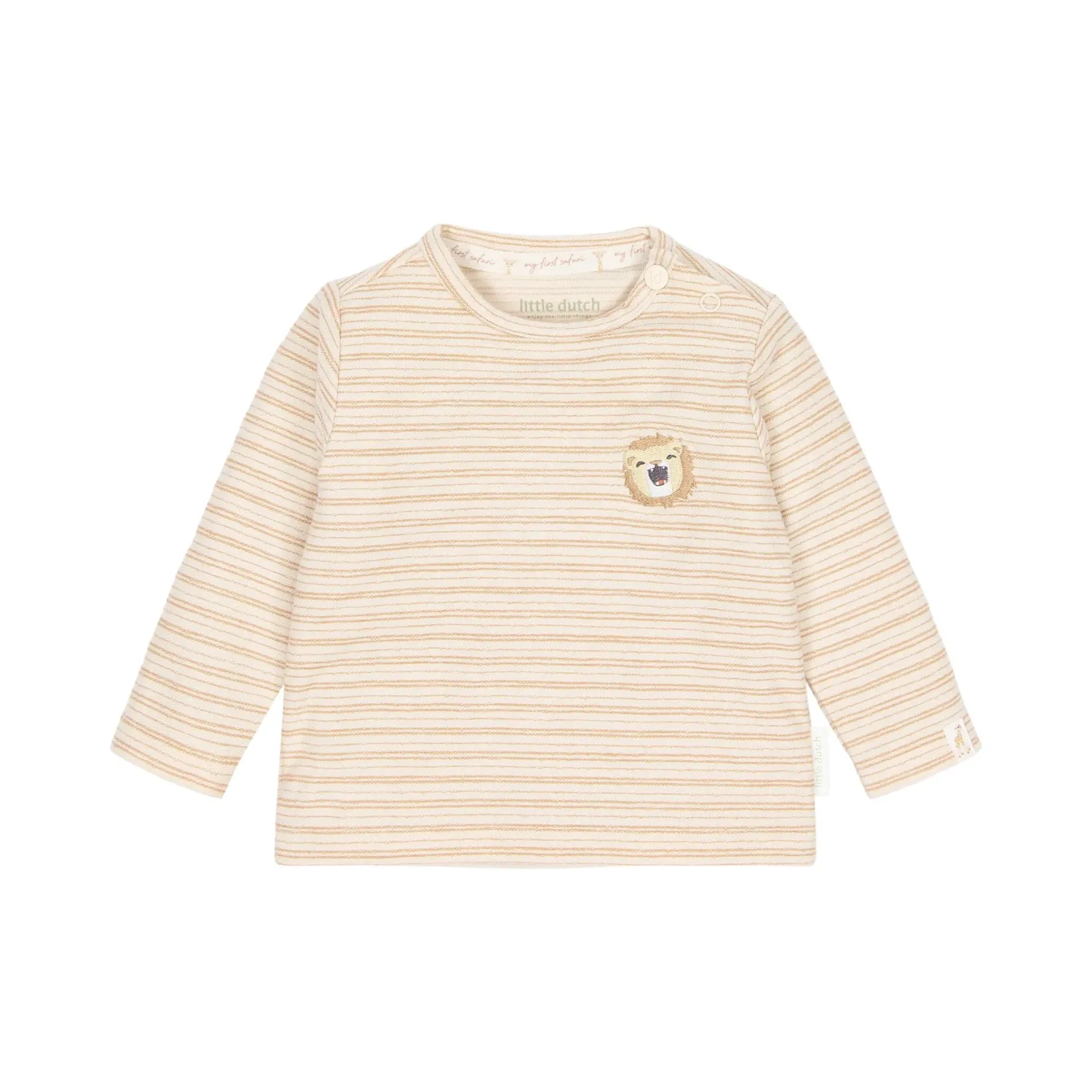 Little Dutch safari friends Shirt lange mouwen Streepjes Bruin