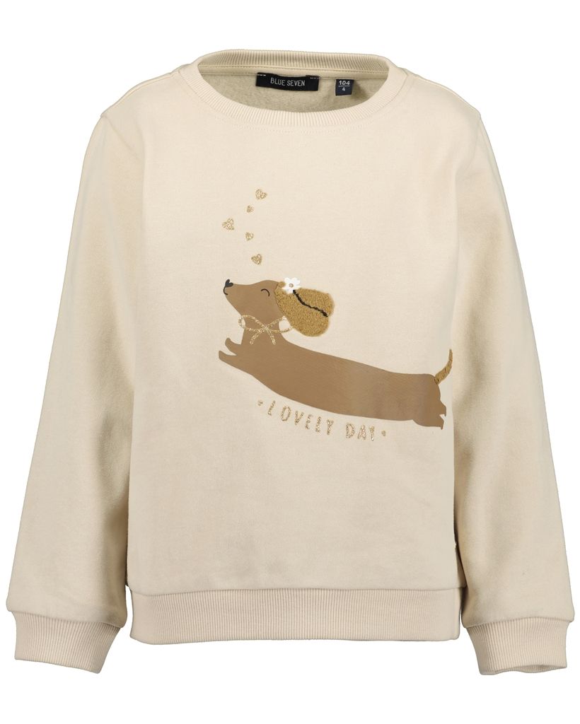 Sweater beige met tekkel