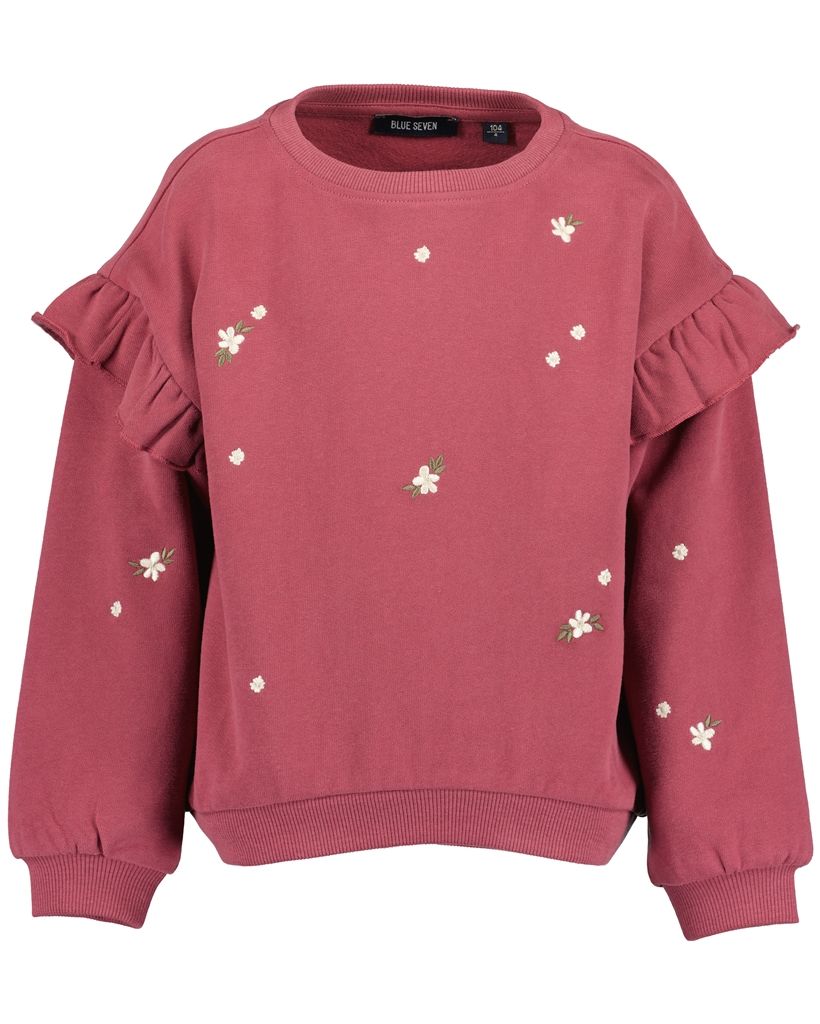 Sweater roze met bloemetjes
