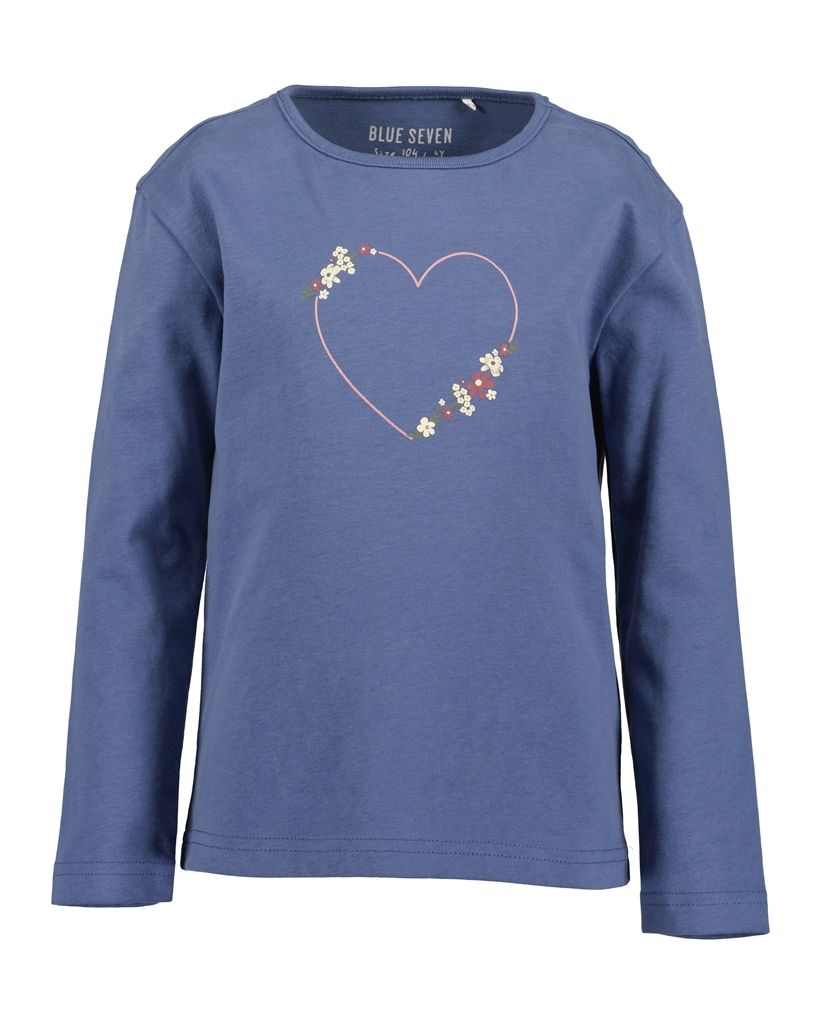 Longssleeve blauw met hartje