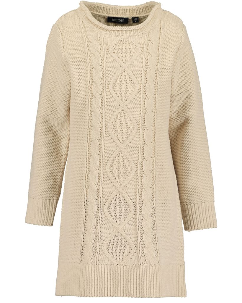 Beige gebreide kleedje