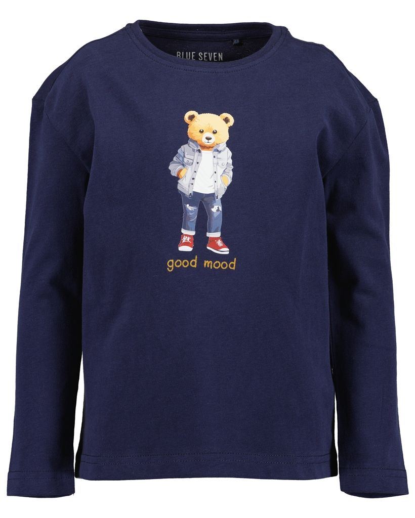Blue Seven longsleeve donker blauw met beer