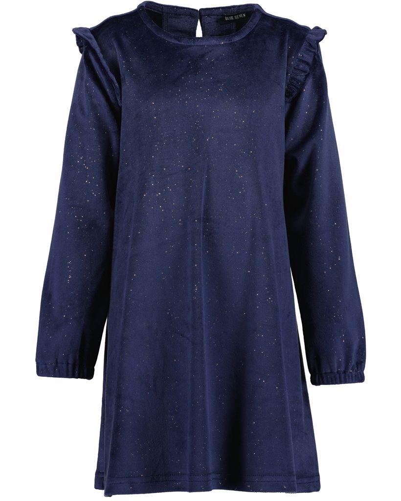 Blauw kleedje met gouden glitter