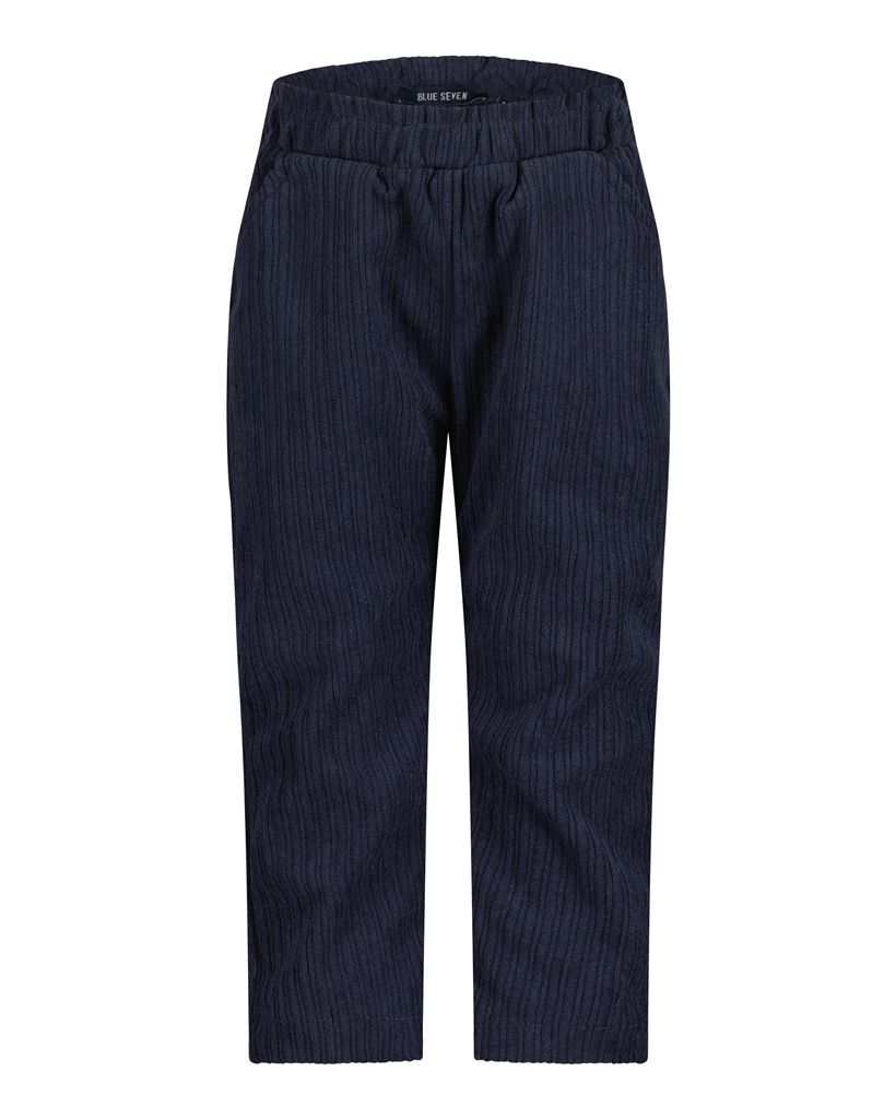 Blue Seven broek donker blauw geribbeld