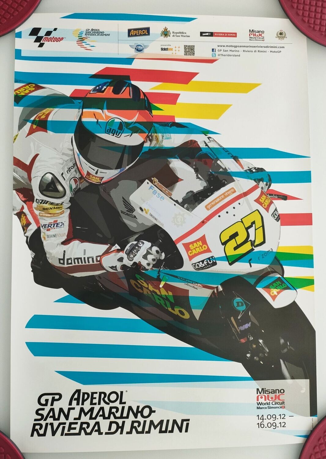 Poster GP San Marino 2012, uitvoering: Blauw