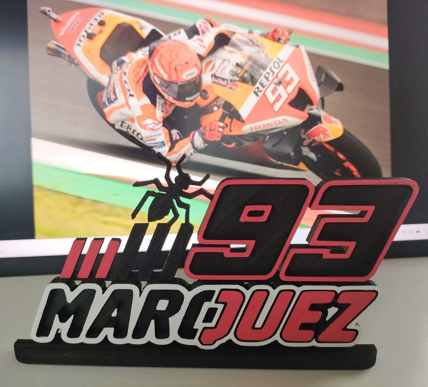3D printed Logo Marc Marquez #93