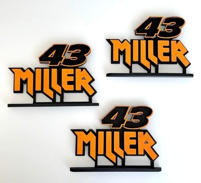 3D printed Logo Jack Miller #43