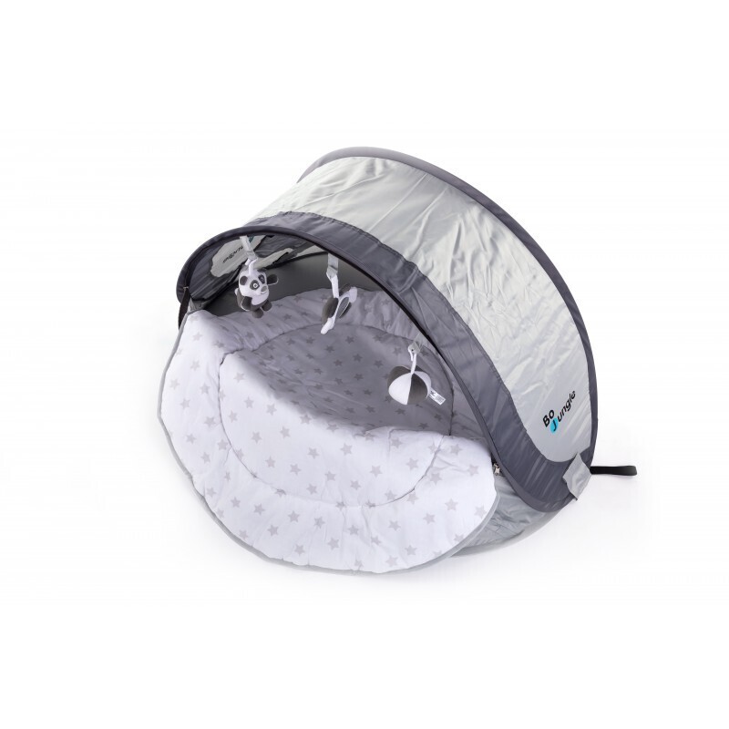 B-Play Nest Pop up Bed Grey Stars