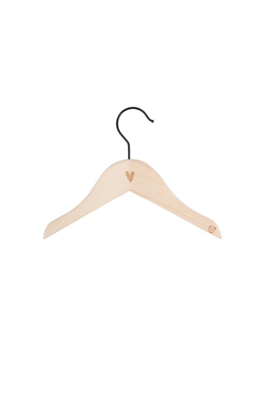 ZUSSS HOUTEN KLEDINGHANGERTJE HARTJE