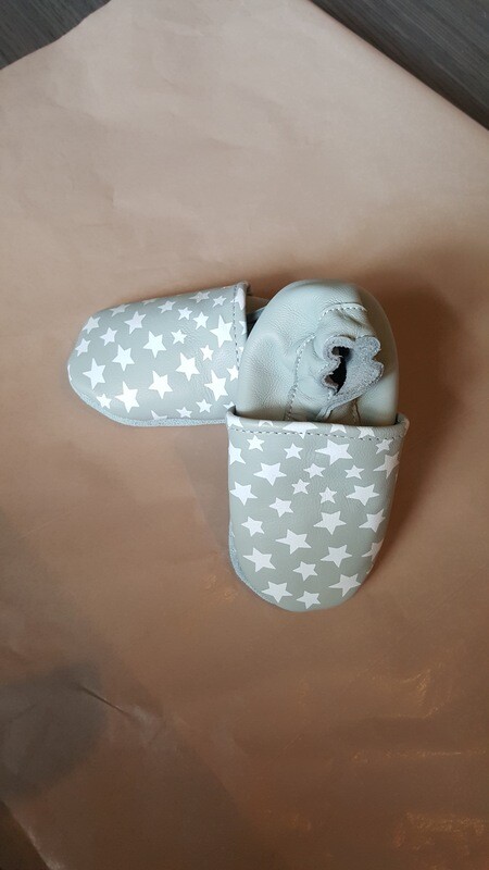 Stabifoot babyslofjes grijs met ster