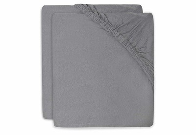 Jollein Hoeslaken jersey boxmatras 75x95cm Storm grey (2pack)